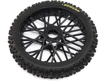 Losi koło z oponą Dunlop MX53 przednie, felga czarna: PM-MX / LOS46004