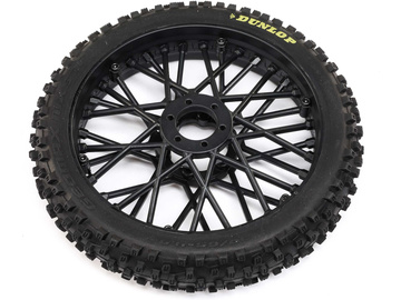 Losi koło z oponą Dunlop MX53 przednie, felga czarna: PM-MX Losi koło z oponą Dunlop MX53 przednie, felga czarna: PM-MX / LOS46004