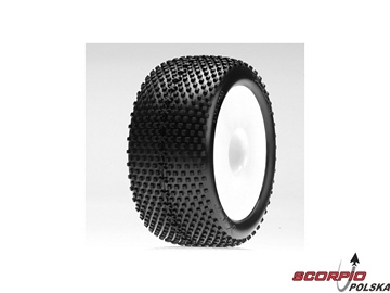 Koła kompletne 1:8 z oponą XTT białe Blue (2) / LOSA27780B