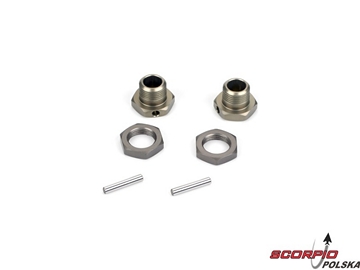 Wheel Hexes (Pr) Hard Anodized: 8B.8T Wheel Hexes (Pr) Hard Anodized: 8B.8T / LOSA3530