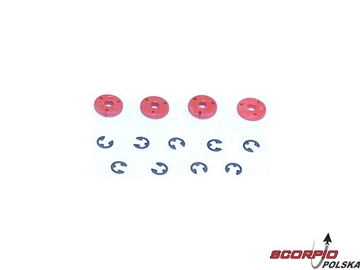 Shock Pistons #56. Red (4) / LOSA5046