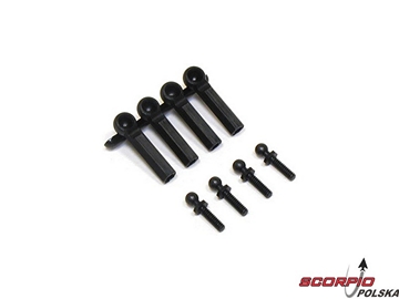 Rod Ends w/Balls.4-40 x 3/8 Rod Ends w/Balls.4-40 x 3/8 / LOSA6000