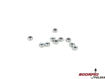 4-40 Steel Locking 1/2 Nuts (10) / LOSA6308