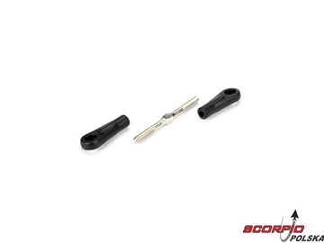 Turnbuckles 3mm x 45mm w/Ends: 8T Turnbuckles 3mm x 45mm w/Ends: 8T / LOSA6537