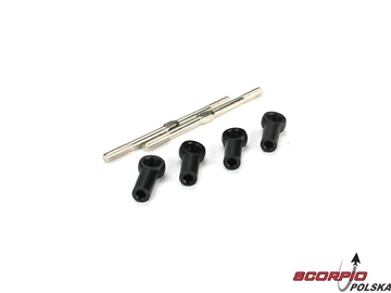 Turnbuckles 5mm X 92mm w/ Ends: 8T / LOSA6538