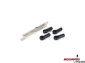Turnbuckles 5mm X 100mm w/ Ends: 8T Turnbuckles 5mm X 100mm w/ Ends: 8T / LOSA6539