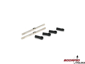 Turnbuckles 4mm X 98mm w/ Ends: 8T Turnbuckles 4mm X 98mm w/ Ends: 8T / LOSA6543