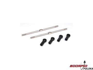 Turnbuckles 4mm x 114mm with Ends / LOSA6547