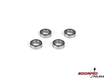 8x14x4 Rubber Sealed Ball Bearing (4) 8x14x4 Rubber Sealed Ball Bearing (4) / LOSA6945