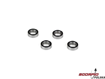 6x10x3 Rubber Sealed Ball Bearing (4) 6x10x3 Rubber Sealed Ball Bearing (4) / LOSA6946