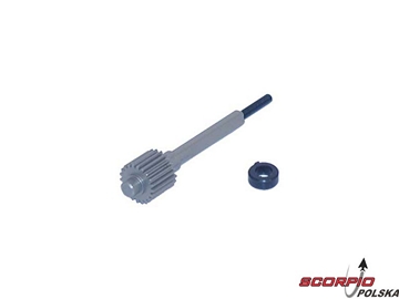 Alum Upper Gear/Shaft 2.43 XXX/T/CR Alum Upper Gear/Shaft 2.43 XXX/T/CR / LOSA9930
