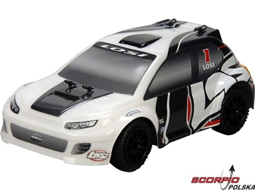 Losi Micro-Rally Car 1:24 4WD RTR szaro/biały Losi Micro-Rally Car 1:24 4WD RTR szaro/biały / LOSB0241IT1