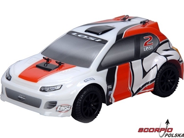 Losi Micro-Rally Car 1:24 4WD RTR pomaran/biały / LOSB0241IT2
