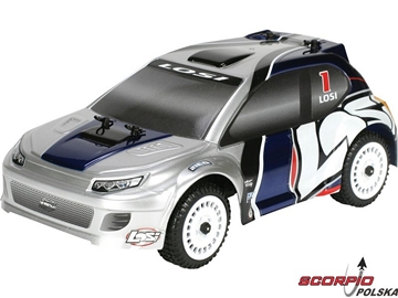 Losi Micro-Rally Car BL 1:24 4WD RTR srebrny / LOSB0243IT2