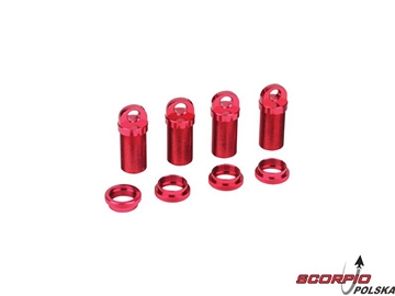 Shock Body & Adjuster Set. Alum.Red(4):MLST/2.MRAM Shock Body & Adjuster Set. Alum.Red(4):MLST/2.MRAM / LOSB0960