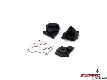 Center Transmission Case and Motor Plate Set: McRC / LOSB1710