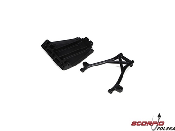 Front Skid Plate.Bumper Brace & Spacers: 5TT / LOSB2574