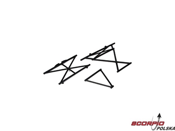 Center & Front Top Cage Support Set: 5TT / LOSB2578