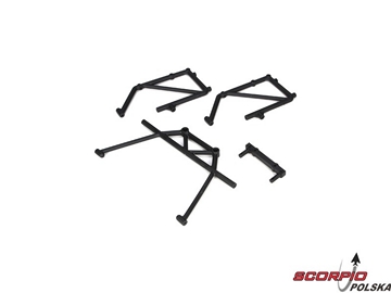 Rear Cage Mount & Fender Brace Set (4): 5TT Rear Cage Mount & Fender Brace Set (4): 5TT / LOSB2580