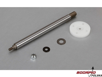 Nutted Shock Shaft & Piston Kit, Rear: 5T / LOSB2872