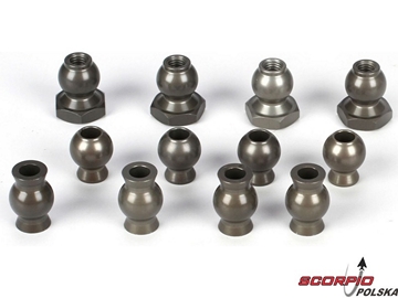 Camber & Steering Pivot Ball Set (12): 5TT / LOSB5904