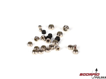 Lock Nut Asst. 3.4.5.6MM (24): 5TT / LOSB6590