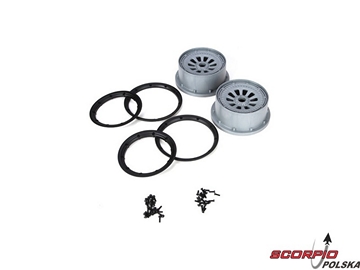 Wheel and Beadlock Set (2): 5TT Wheel and Beadlock Set (2): 5TT / LOSB7027