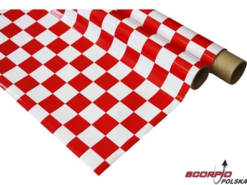 IronOnFilm - kostkowana biało/czerwona 0.6x2m IronOnFilm - kostkowana biało/czerwona 0.6x2m / NA022-021