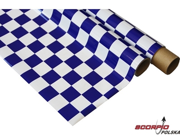 IronOnFilm - kostkowana biało/niebieska 0.6x2m IronOnFilm - kostkowana biało/niebieska 0.6x2m / NA022-022