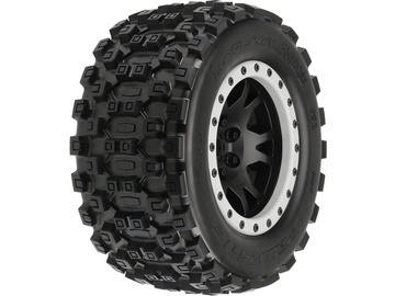 Pro-Line koło 4.3", opona Badlands MX43 Pro-Loc, felga Impulse H24mm czarno-szara (2) (X-Maxx) / PRO1013113