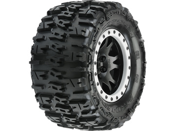 Pro-Line koło 4.3", opona Trencher Pro-Loc, felga Impulse H24 czarno-szara (2) (X-Maxx) / PRO1015113