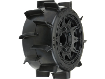 Pro-Line koło 2.8", opona Sand Paw LP, felga Raid H12 czarna (2) / PRO1016010