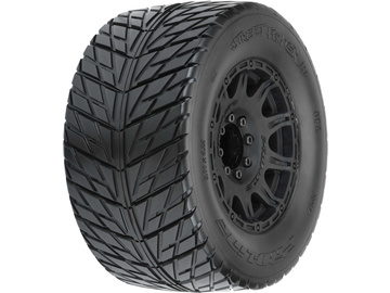 Pro-Line koło 3.8", opona Street Fighter HP Belted, felga Raid H17 czarna (2) / PRO1016710