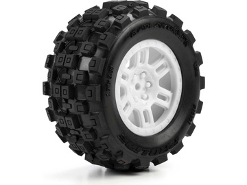 Pro-Line koło w skali 1:16 z oponami Badlands MX, felga Split Six w kolorze białym, 12 mm (2 szt.):  / PRO1030113