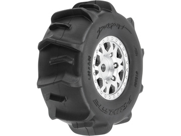Pro-Line koło 1:16, opona Dumont, felga czarna, H12mm (4): Mojave GROM / PRO1030910
