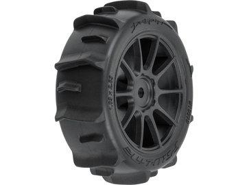 Pro-Line koło 1:14, opona Dumont, felga czarna, H12mm (4): Typhon GROM / PRO1031010