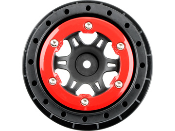 Pro-Line felga 2.2/3.0" Split Six przednia H12 czerwono-szara (2) / PRO271404