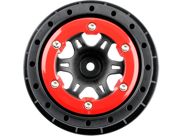 Pro-Line felga 2.2/3.0" Split Six tylna H12 czerwono-czarna (2) / PRO271504