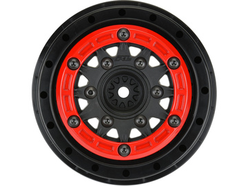 Pro-Line felga 2.2"/3.0" Raid bead lock H12/H14mm SC czerwono/czarna (2) / PRO281104