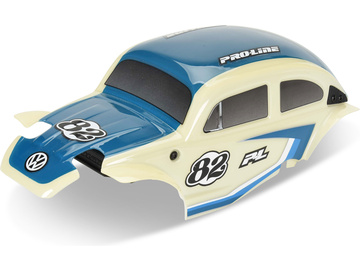 Pro-Line karoseria Class 1 VW Garbus niebieska, koła z oponą Flat Iron 12mm, felgi Chrome Diablo: Ar / PRO368000T1