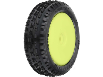 Pro-Line kolo 1:18, opona Wedge Carpet przednia, felga H8 biała (2) (Losi Mini-B) / PRO829812