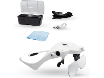 Lightcraft okulary powiększające z ośw. LED (zestaw) / SH-LC1780USB