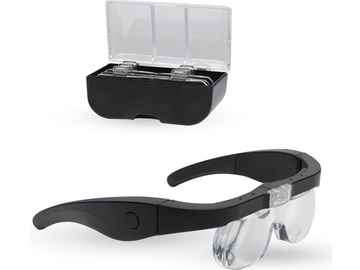 Lightcraft okulary powiększające PRO z ośw. LED (zestaw) / SH-LC1790USB