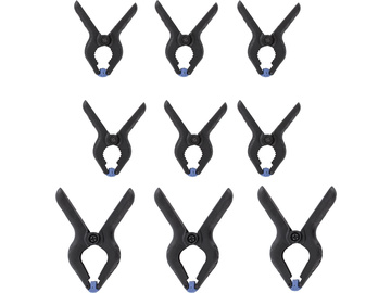 Modelcraft nylonowe klamry 75mm i 50mm (3+6szt) Modelcraft nylonowe klamry 75mm i 50mm (3+6szt) / SH-PCL3000