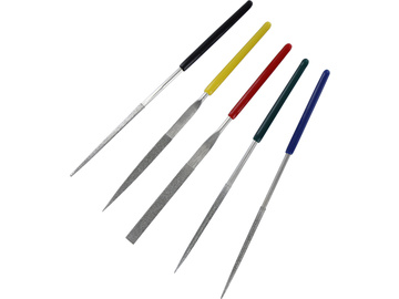 Modelcraft diamentowe pilniki iglaki z rękojeścią (5 szt) / SH-PFL6007