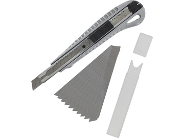 Modelcraft nóż łamany metalowy z 10 ostrzami 9x0.3mm Modelcraft nóż łamany metalowy z 10 ostrzami 9x0.3mm / SH-PKN1900