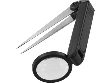Modelcraft lupa 1.75x z pincetą i oświetleniem LED / SH-PTW1124