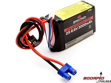 Spektrum - akum. odbiornika LiFe 6.6V 3000mAh Spektrum - akum. odbiornika LiFe 6.6V 3000mAh / SPMB3000LFRX