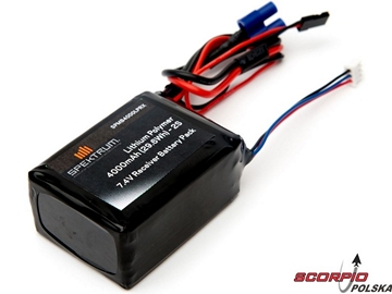 Spektrum - akumulator odbiornika LiPol 2S 7,4V / SPMB4000LPRX