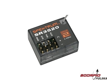 Spektrum DSM2 - odbiornik 3CH SR3520 micro / SPMSR3520